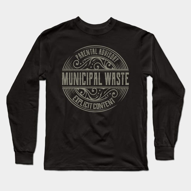 Municipal Waste Vintage Ornament Long Sleeve T-Shirt by irbey